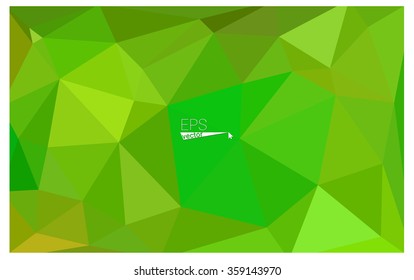 Multicolor green, yellow, orange geometric rumpled triangular low poly origami style gradient illustration graphic background. Vector polygonal design for your business.