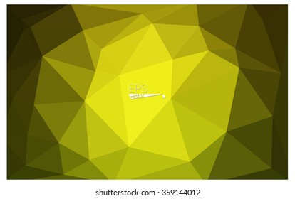 Multicolor green, yellow, orange geometric rumpled triangular low poly origami style gradient illustration graphic background. Vector polygonal design for your business.