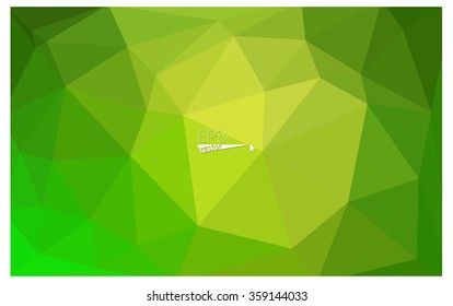 Multicolor green, yellow, orange geometric rumpled triangular low poly origami style gradient illustration graphic background. Vector polygonal design for your business.