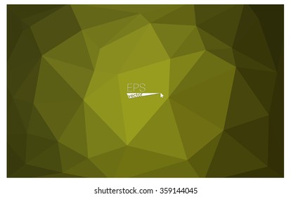 Multicolor green, yellow, orange geometric rumpled triangular low poly origami style gradient illustration graphic background. Vector polygonal design for your business.