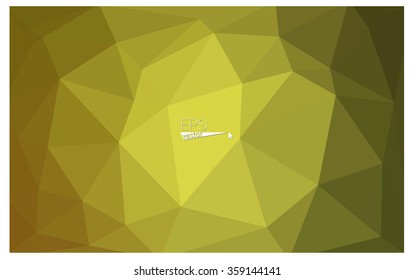 Multicolor green, yellow, orange geometric rumpled triangular low poly origami style gradient illustration graphic background. Vector polygonal design for your business.
