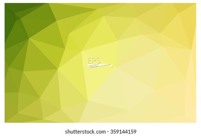 Multicolor green, yellow, orange geometric rumpled triangular low poly origami style gradient illustration graphic background. Vector polygonal design for your business.