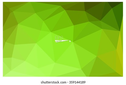 Multicolor green, yellow, orange geometric rumpled triangular low poly origami style gradient illustration graphic background. Vector polygonal design for your business.