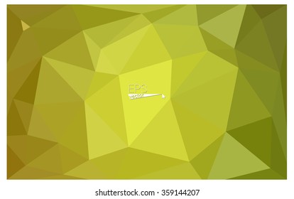 Multicolor green, yellow, orange geometric rumpled triangular low poly origami style gradient illustration graphic background. Vector polygonal design for your business.