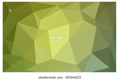 Multicolor green, yellow, orange geometric rumpled triangular low poly origami style gradient illustration graphic background. Vector polygonal design for your business.