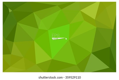 Multicolor green, yellow, orange geometric rumpled triangular low poly origami style gradient illustration graphic background. Vector polygonal design for your business.