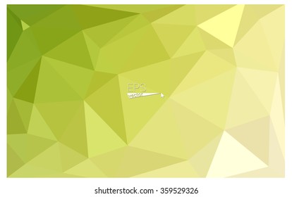 Multicolor green, yellow, orange geometric rumpled triangular low poly origami style gradient illustration graphic background. Vector polygonal design for your business.