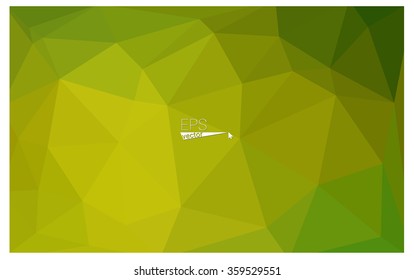 Multicolor green, yellow, orange geometric rumpled triangular low poly origami style gradient illustration graphic background. Vector polygonal design for your business.