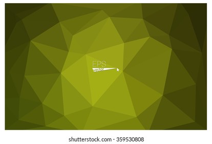 Multicolor green, yellow, orange geometric rumpled triangular low poly origami style gradient illustration graphic background. Vector polygonal design for your business.