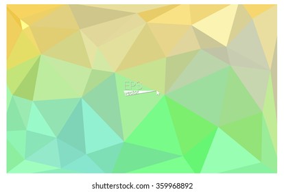 Multicolor green, yellow, orange geometric rumpled triangular low poly origami style gradient illustration graphic background. Vector polygonal design for your business.
