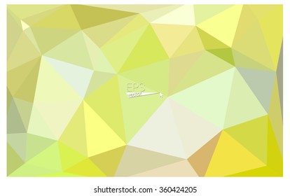 Multicolor green, yellow, orange geometric rumpled triangular low poly origami style gradient illustration graphic background. Vector polygonal design for your business.