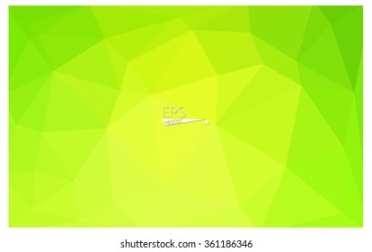 Multicolor green, yellow, orange geometric rumpled triangular low poly origami style gradient illustration graphic background. Vector polygonal design for your business.