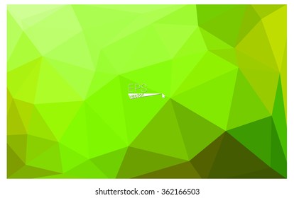 Multicolor green, yellow, orange geometric rumpled triangular low poly origami style gradient illustration graphic background. Vector polygonal design for your business.