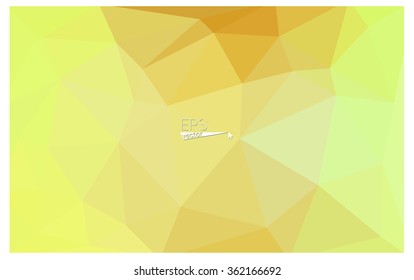 Multicolor green, yellow, orange geometric rumpled triangular low poly origami style gradient illustration graphic background. Vector polygonal design for your business.