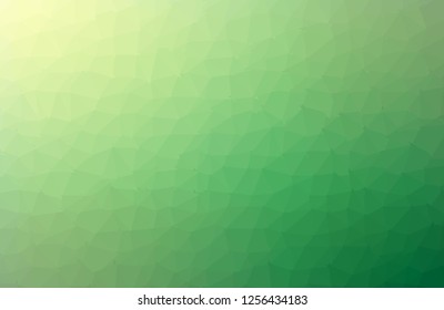 Multicolor green, yellow, orange polygonal illustration, which consist of triangles. Geometric background in Origami style with gradient. Triangular design for your business.