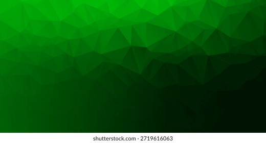 Ilustración poligonal multicolor verde, amarillo, naranja, que consiste en triángulos. Fondo geométrico en estilo Origami con gradiente