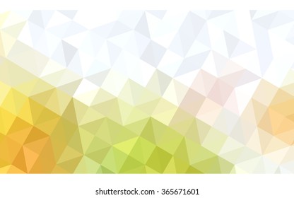 Multicolor green, yellow, orange polygonal illustration, which consist of triangles. Geometric background in Origami style with gradient. Triangular design for your business.