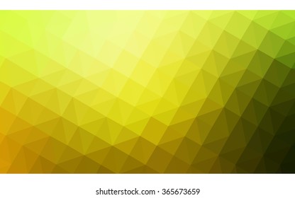 Multicolor green, yellow, orange polygonal illustration, which consist of triangles. Geometric background in Origami style with gradient. Triangular design for your business.