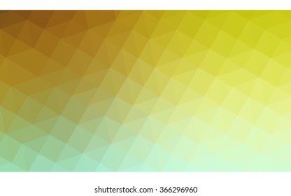 Multicolor green, yellow, orange polygonal illustration, which consist of triangles. Geometric background in Origami style with gradient. Triangular design for your business.