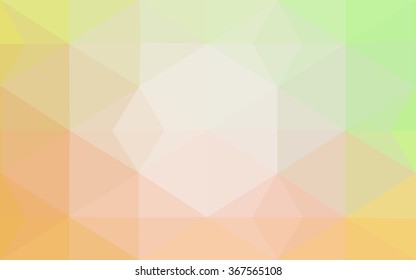 Multicolor green, yellow, orange polygonal illustration, which consist of triangles. Geometric background in Origami style with gradient. Triangular design for your business.