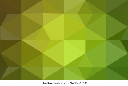 Multicolor green, yellow, orange polygonal illustration, which consist of triangles. Geometric background in Origami style with gradient. Triangular design for your business.