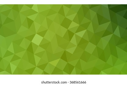 Multicolor green, yellow, orange polygonal illustration, which consist of triangles. Geometric background in Origami style with gradient. Triangular design for your business.