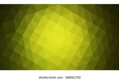 Multicolor green, yellow, orange polygonal illustration, which consist of triangles. Geometric background in Origami style with gradient. Triangular design for your business.