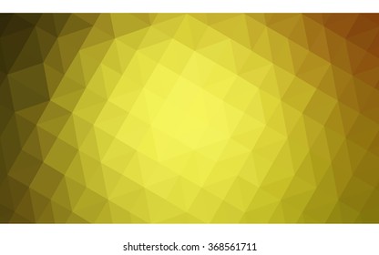 Multicolor green, yellow, orange polygonal illustration, which consist of triangles. Geometric background in Origami style with gradient. Triangular design for your business.