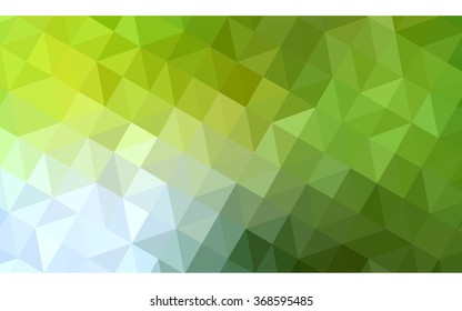 Multicolor green, yellow, orange polygonal illustration, which consist of triangles. Geometric background in Origami style with gradient. Triangular design for your business.