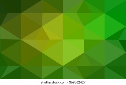 Multicolor green, yellow, orange polygonal illustration, which consist of triangles. Geometric background in Origami style with gradient. Triangular design for your business.