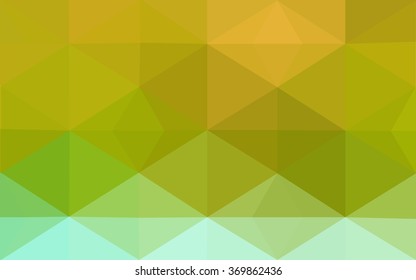 Multicolor green, yellow, orange polygonal illustration, which consist of triangles. Geometric background in Origami style with gradient. Triangular design for your business.