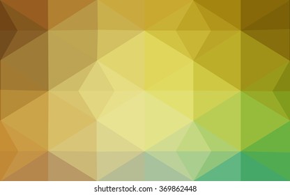 Multicolor green, yellow, orange polygonal illustration, which consist of triangles. Geometric background in Origami style with gradient. Triangular design for your business.