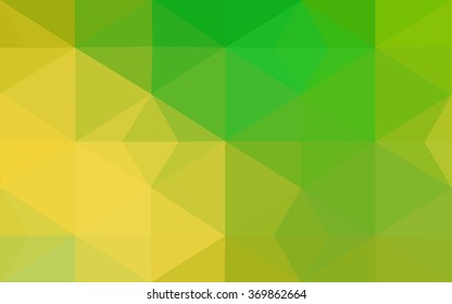 Multicolor green, yellow, orange polygonal illustration, which consist of triangles. Geometric background in Origami style with gradient. Triangular design for your business.