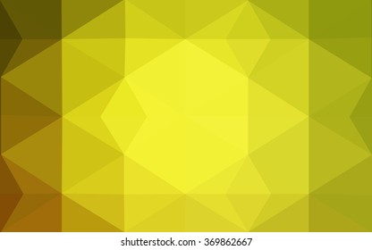 Multicolor green, yellow, orange polygonal illustration, which consist of triangles. Geometric background in Origami style with gradient. Triangular design for your business.