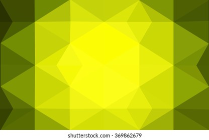 Multicolor green, yellow, orange polygonal illustration, which consist of triangles. Geometric background in Origami style with gradient. Triangular design for your business.