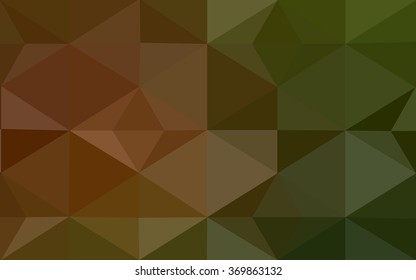 Multicolor green, yellow, orange polygonal illustration, which consist of triangles. Geometric background in Origami style with gradient. Triangular design for your business.