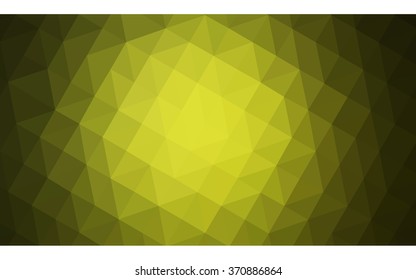 Multicolor green, yellow, orange polygonal illustration, which consist of triangles. Geometric background in Origami style with gradient. Triangular design for your business.