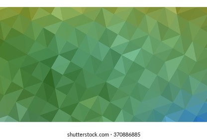 Multicolor green, yellow, orange polygonal illustration, which consist of triangles. Geometric background in Origami style with gradient. Triangular design for your business.