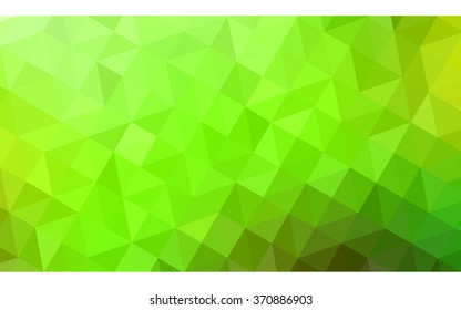 Multicolor green, yellow, orange polygonal illustration, which consist of triangles. Geometric background in Origami style with gradient. Triangular design for your business.
