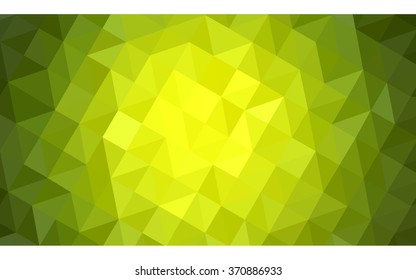 Multicolor green, yellow, orange polygonal illustration, which consist of triangles. Geometric background in Origami style with gradient. Triangular design for your business.