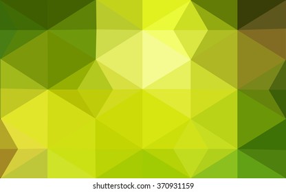 Multicolor green, yellow, orange polygonal illustration, which consist of triangles. Geometric background in Origami style with gradient. Triangular design for your business.