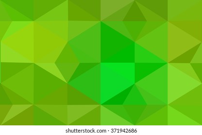 Multicolor green, yellow, orange polygonal illustration, which consist of triangles. Geometric background in Origami style with gradient. Triangular design for your business.