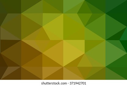 Multicolor green, yellow, orange polygonal illustration, which consist of triangles. Geometric background in Origami style with gradient. Triangular design for your business.