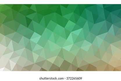 Multicolor green, yellow, orange polygonal illustration, which consist of triangles. Geometric background in Origami style with gradient. Triangular design for your business.