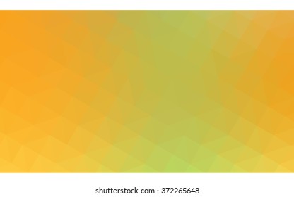 Multicolor green, yellow, orange polygonal illustration, which consist of triangles. Geometric background in Origami style with gradient. Triangular design for your business.