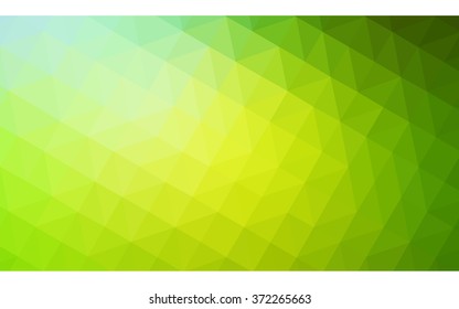 Multicolor green, yellow, orange polygonal illustration, which consist of triangles. Geometric background in Origami style with gradient. Triangular design for your business.