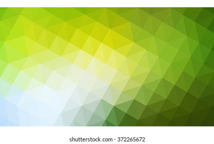 Multicolor green, yellow, orange polygonal illustration, which consist of triangles. Geometric background in Origami style with gradient. Triangular design for your business.