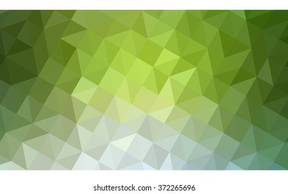 Multicolor green, yellow, orange polygonal illustration, which consist of triangles. Geometric background in Origami style with gradient. Triangular design for your business.