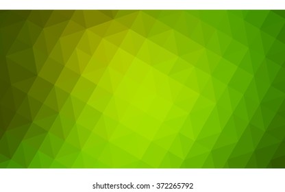 Multicolor green, yellow, orange polygonal illustration, which consist of triangles. Geometric background in Origami style with gradient. Triangular design for your business.