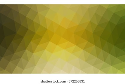 Multicolor green, yellow, orange polygonal illustration, which consist of triangles. Geometric background in Origami style with gradient. Triangular design for your business.
